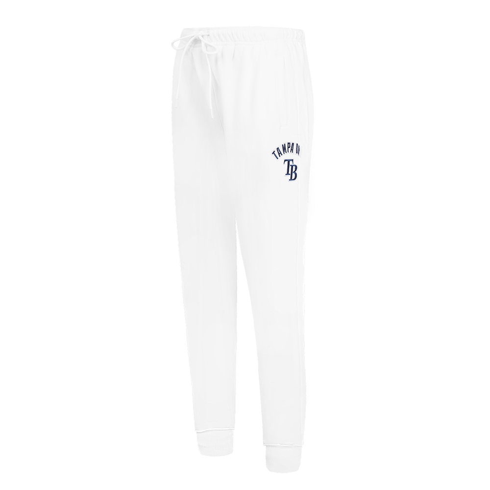 PANTALÓN DE CHÁNDAL CLÁSICO DE FELPA PARA MUJER MLB TAMPA BAY RAYS (BLANCO)