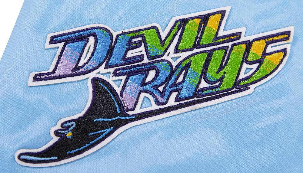 MLB TAMPA BAY RAYS RETRO CLASSIC WOMEN'S RIB SATIN JACKET (UNIVERSITY BLUE)