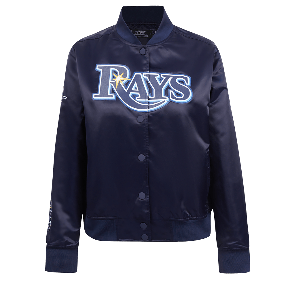 MLB TAMPA BAY RAYS CLASSIC WOMEN'S SATIN JACKET (MIDNIGHT NAVY)