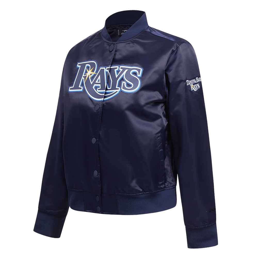 MLB TAMPA BAY RAYS CLASSIC WOMEN'S SATIN JACKET (MIDNIGHT NAVY)
