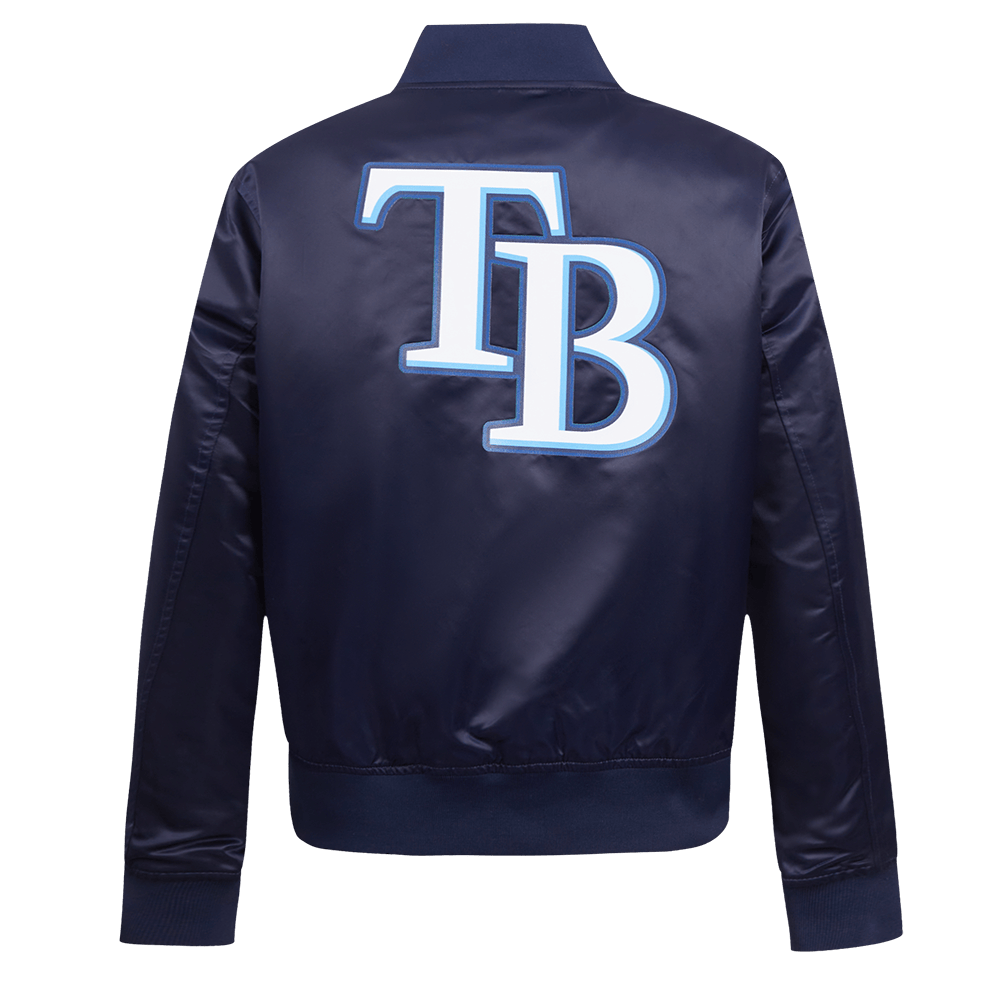 MLB TAMPA BAY RAYS CLASSIC WOMEN'S SATIN JACKET (MIDNIGHT NAVY)