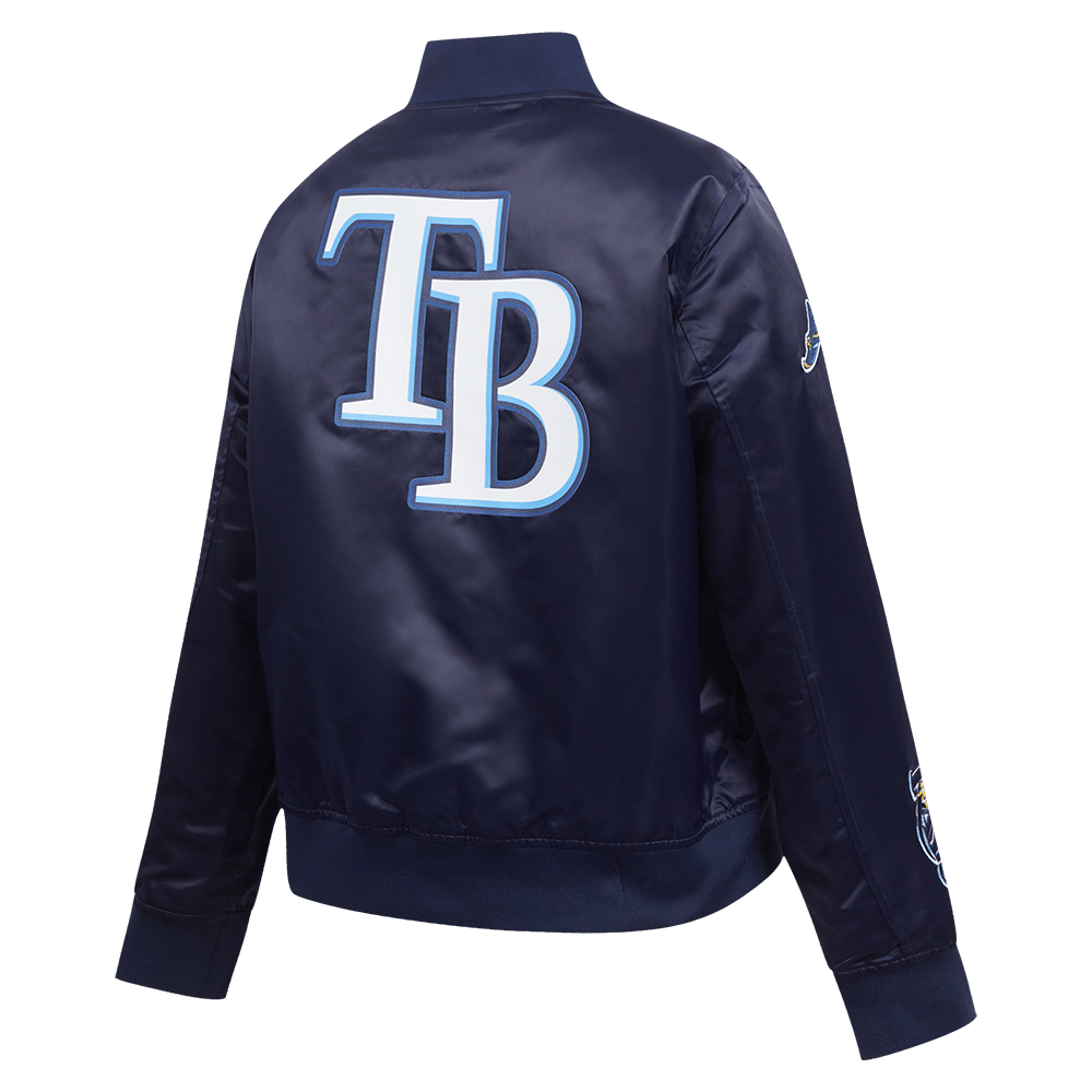 MLB TAMPA BAY RAYS CLASSIC WOMEN'S SATIN JACKET (MIDNIGHT NAVY)