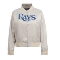 MLB TAMPA BAY RAYS CLASSIC WOMEN'S SATIN JACKET (SILVER)