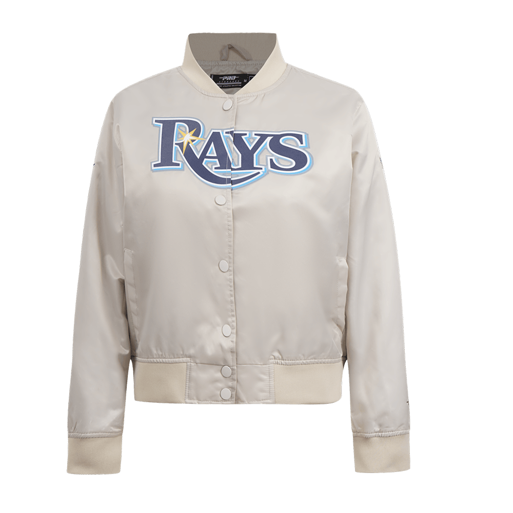 MLB TAMPA BAY RAYS CLASSIC WOMEN'S SATIN JACKET (SILVER)