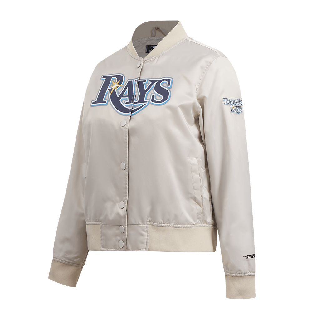 MLB TAMPA BAY RAYS CLASSIC WOMEN'S SATIN JACKET (SILVER)