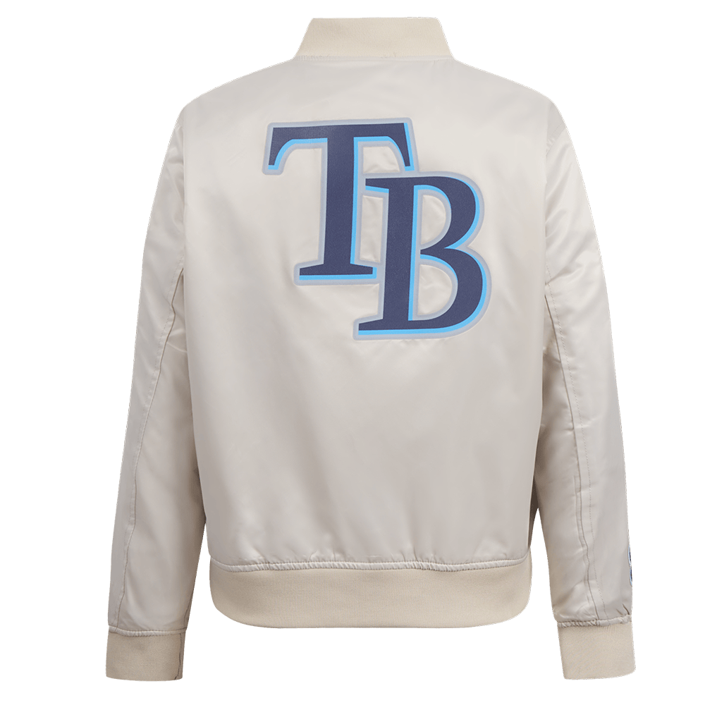MLB TAMPA BAY RAYS CLASSIC WOMEN'S SATIN JACKET (SILVER)