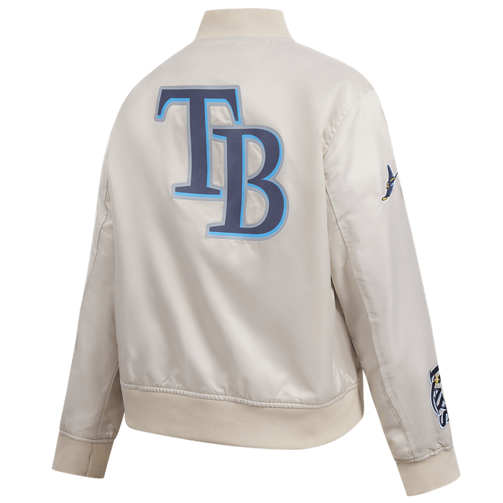 MLB TAMPA BAY RAYS CLASSIC WOMEN'S SATIN JACKET (SILVER)