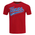 MLB TEXAS RANGERS SCRIPT TAIL MEN'S TOPS (RED)