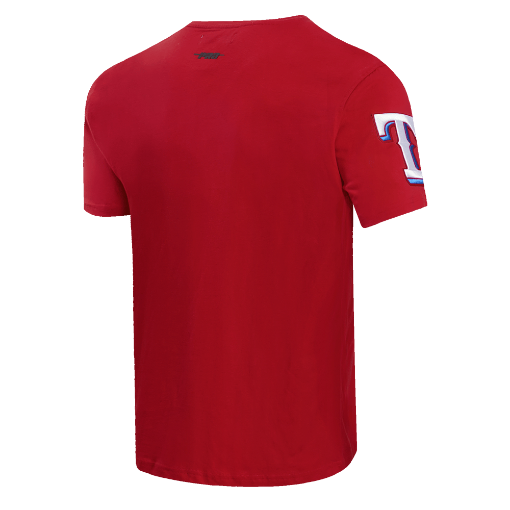 MLB TEXAS RANGERS SCRIPT TAIL MEN'S TOPS (RED)