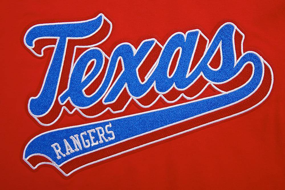 MLB TEXAS RANGERS SCRIPT TAIL MEN'S TOPS (RED)