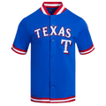 MLB TEXAS RANGERS CLASSIC MEN'S WARM UP JACKET (ROYAL BLUE/RED)