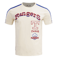 MLB TEXAS RANGERS RETRO CLASSIC MEN'S STRIPED TOP (EGGSHELL/ ROYAL BLUE)