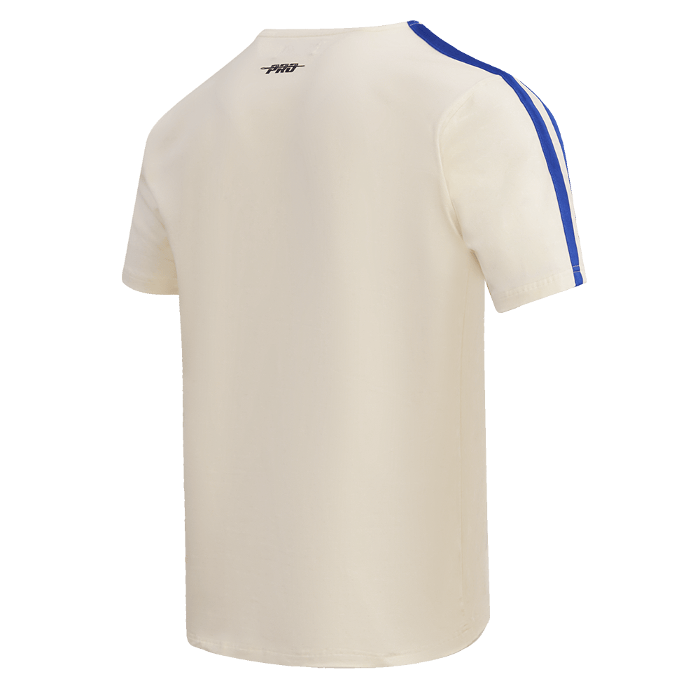 MLB TEXAS RANGERS RETRO CLASSIC MEN'S STRIPED TOP (EGGSHELL/ ROYAL BLUE)
