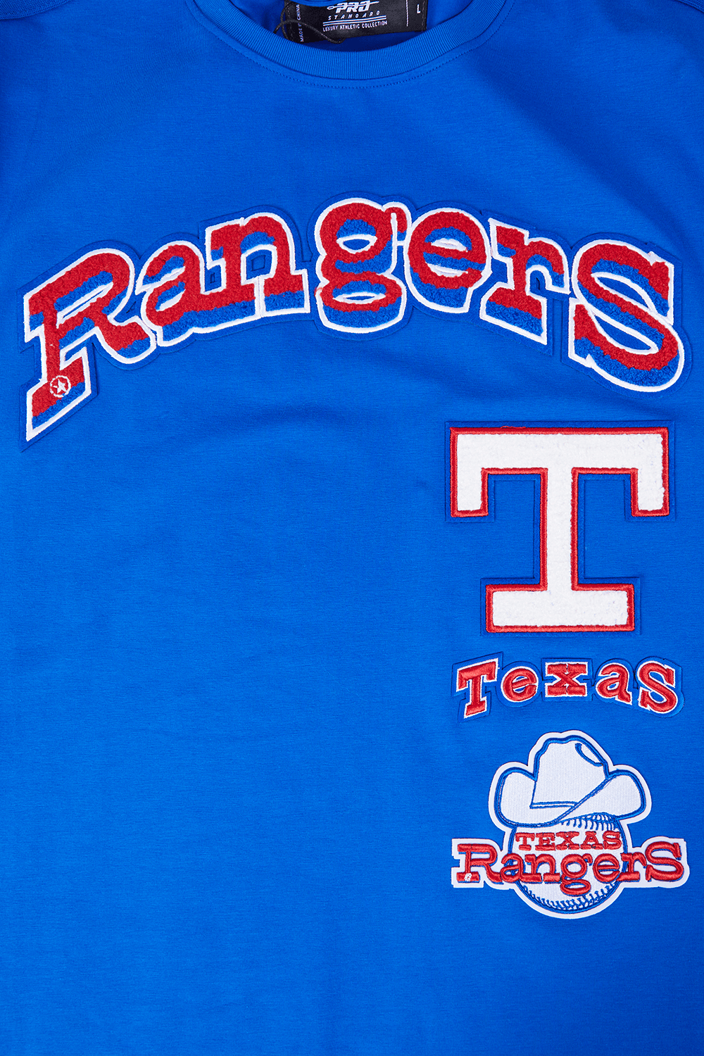 MLB TEXAS RANGERS RETRO CLASSIC MEN'S STRIPED TOP (ROYAL BLUE)