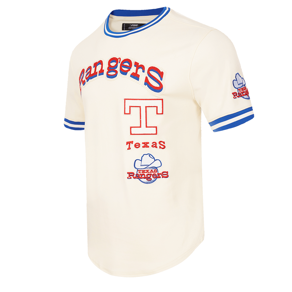 MLB TEXAS RANGERS RETRO CLASSIC MEN'S TOP (EGGSHELL/ ROYAL BLUE)