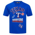 MLB TEXAS RANGERS TURN IT UP MEN'S CJ DROP SHOULDER TEE (ROYAL BLUE)