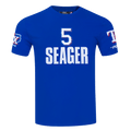 MLB TEXAS RANGERS COREY SEAGER #5 CLASSIC MEN'S SINGLE JERSEY MEN'S TOP (ROYAL BLUE)