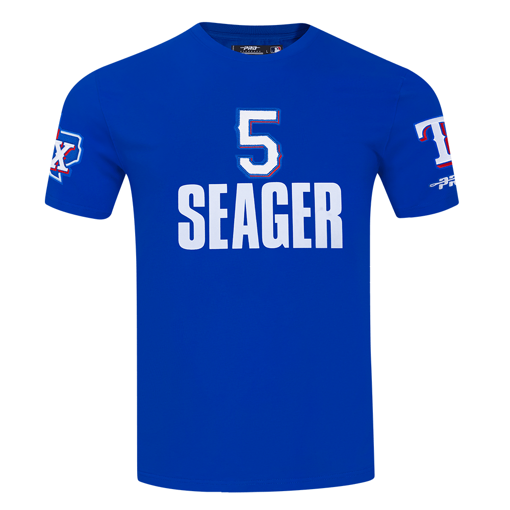 MLB TEXAS RANGERS COREY SEAGER #5 CLASSIC MEN'S SINGLE JERSEY MEN'S TOP (ROYAL BLUE)