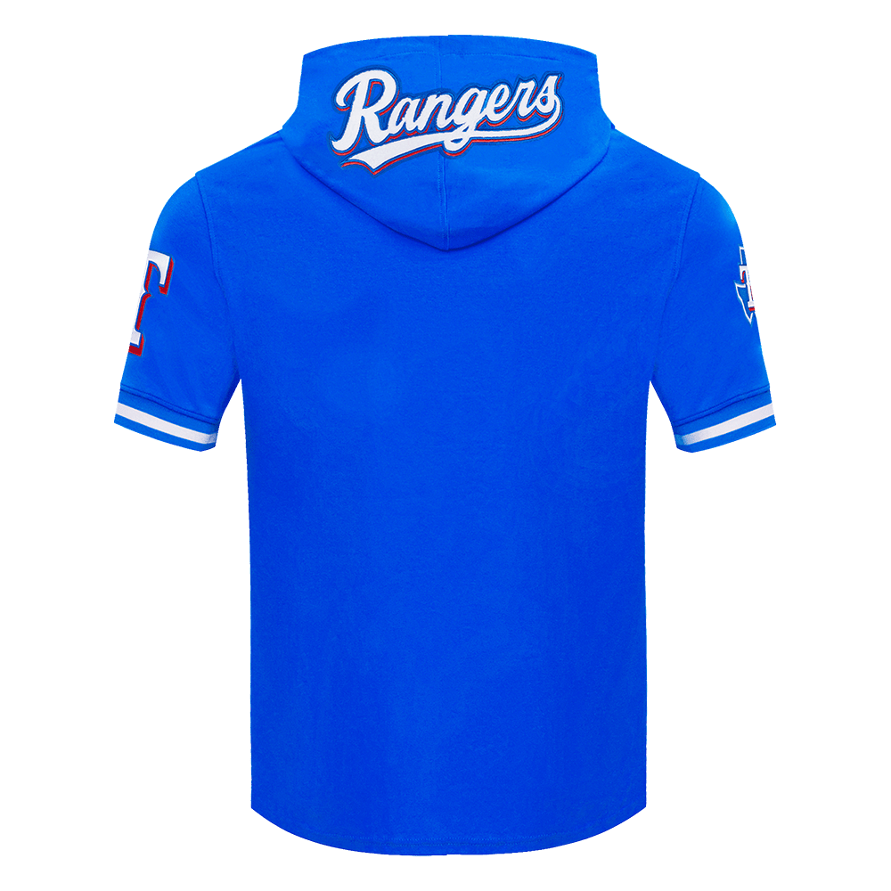 MLB TEXAS RANGERS COREY SEAGER #5 CLASSIC MEN'S SHORT SLEEVE PULLOVER HOODIE (ROYAL BLUE)