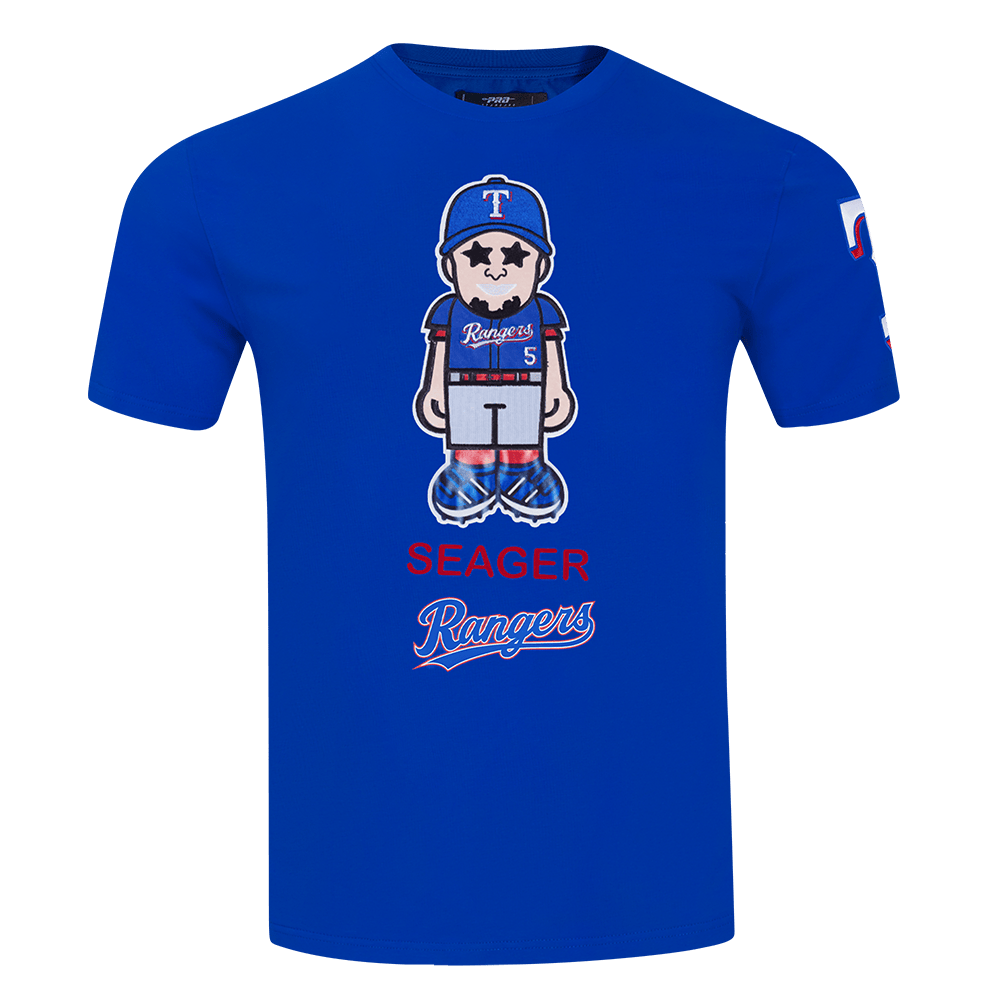 MLB TEXAS RANGERS COREY SEAGER #5 AVATAR MEN'S SJ TEE (ROYAL BLUE)