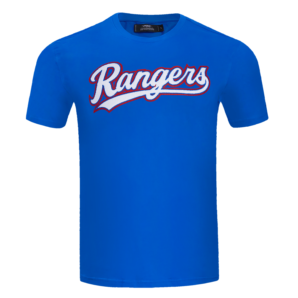 MLB TEXAS RANGERS CLASSIC CHENILLE MEN'S S/S TEE (ROYAL BLUE)