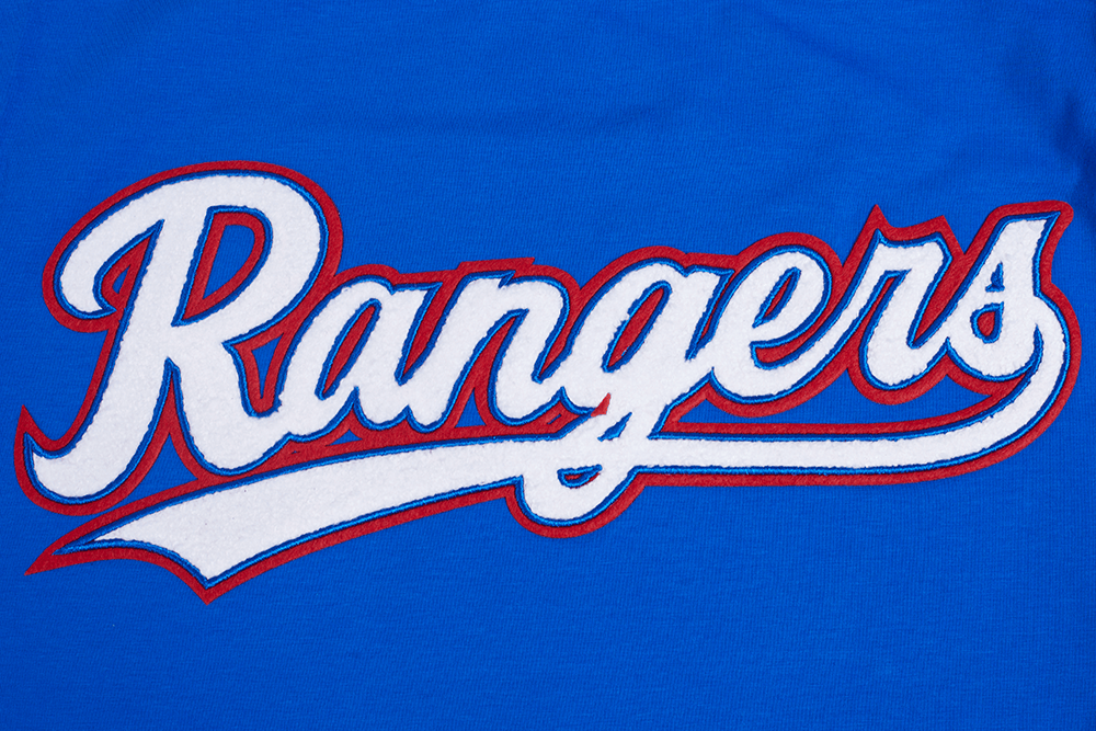 MLB TEXAS RANGERS CLASSIC CHENILLE MEN'S S/S TEE (ROYAL BLUE)