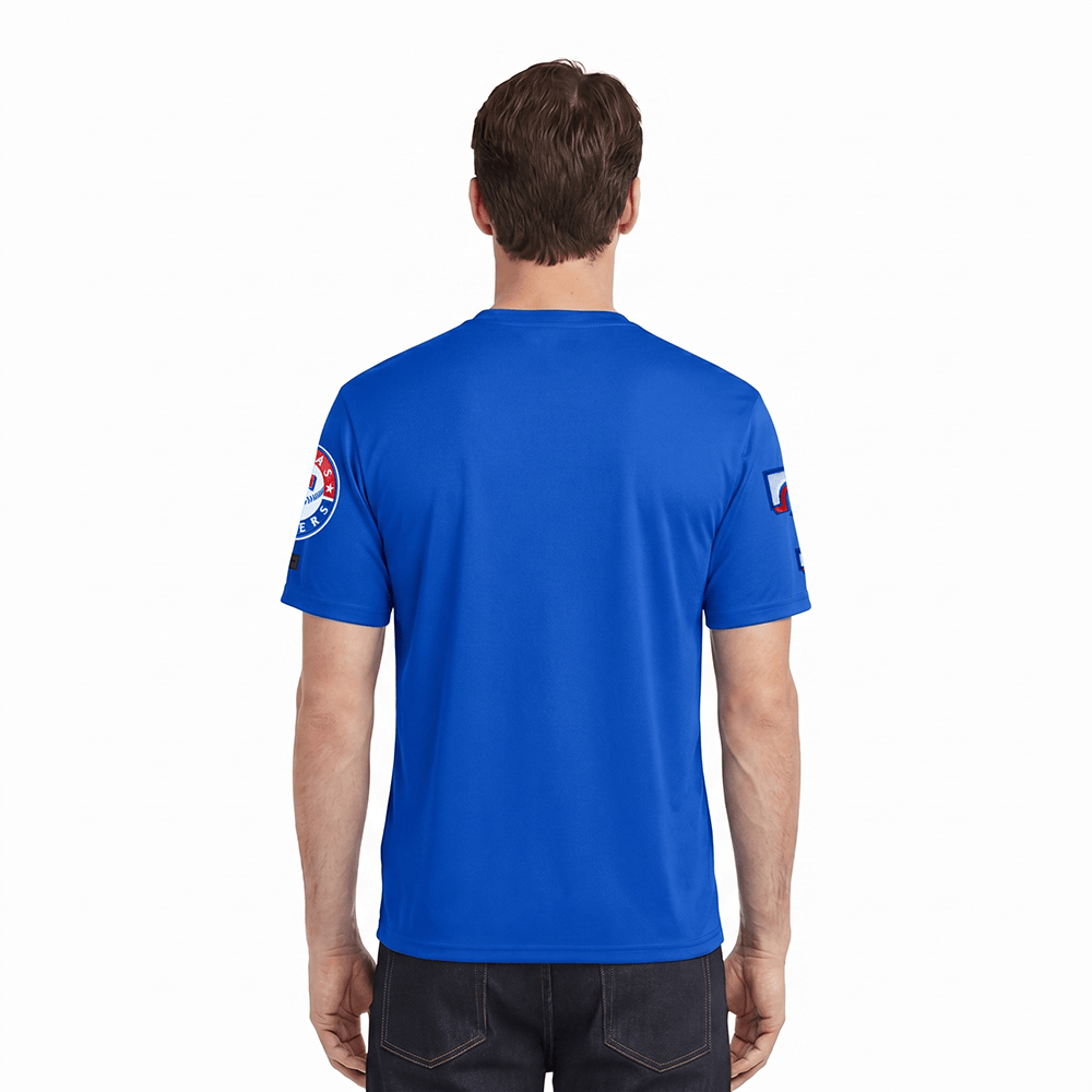 MLB TEXAS RANGERS CLASSIC CHENILLE MEN'S S/S TEE (ROYAL BLUE)