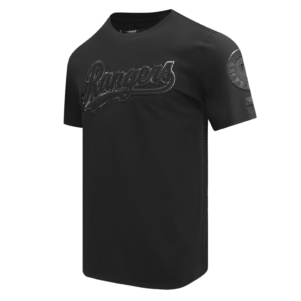 MLB TEXAS RANGERS TRIPLE BLACK SINGLE JERSEY TEE (TRIPLE BLACK)