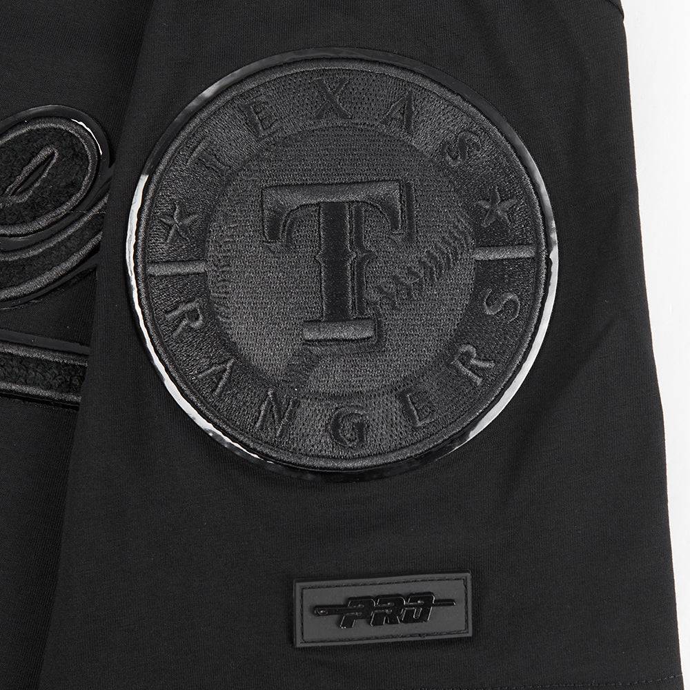 MLB TEXAS RANGERS TRIPLE BLACK SINGLE JERSEY TEE (TRIPLE BLACK)