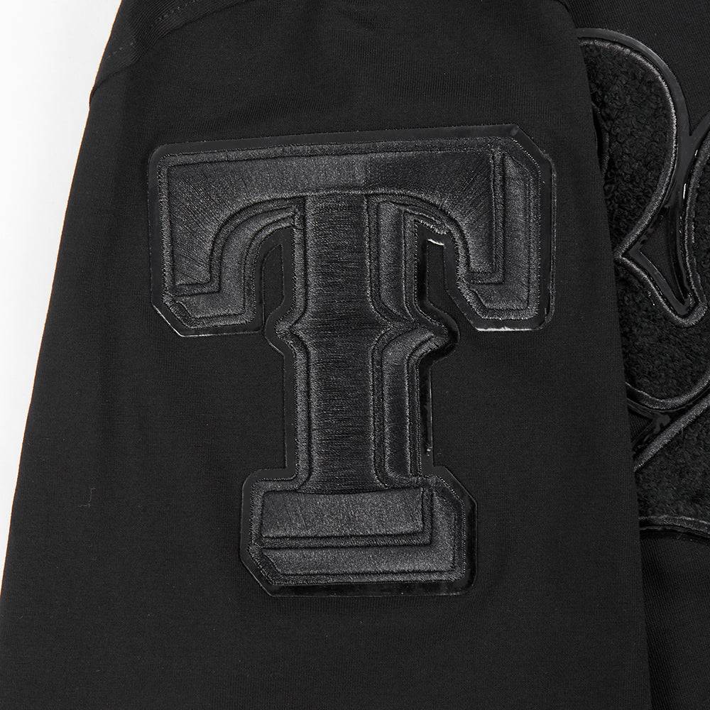MLB TEXAS RANGERS TRIPLE BLACK SINGLE JERSEY TEE (TRIPLE BLACK)
