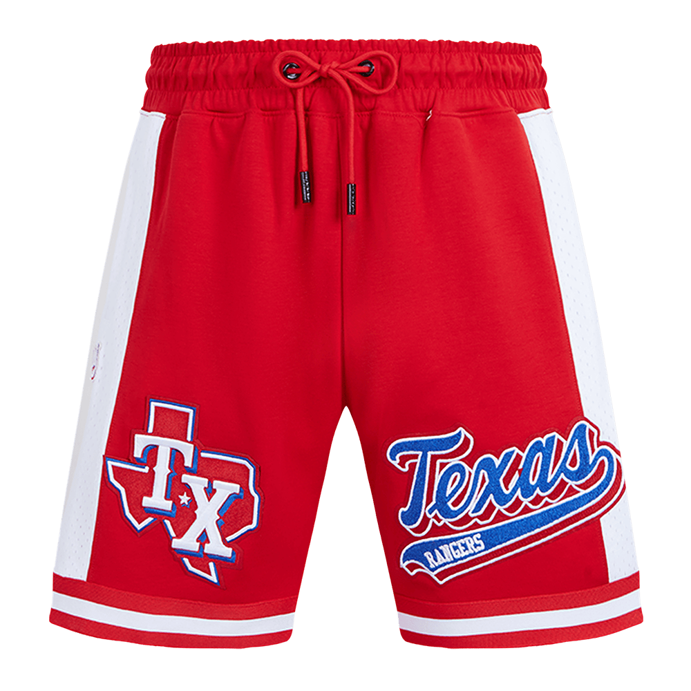 MLB TEXAS RANGERS SCRIPT TAIL MEN'S DOUBLE KNIT 2.0 SHORT (RED)