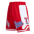 MLB TEXAS RANGERS SCRIPT TAIL MEN'S DOUBLE KNIT 2.0 SHORT (RED)
