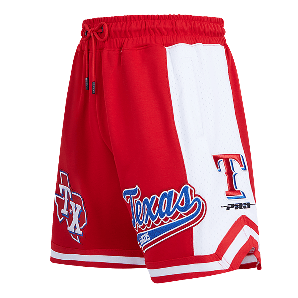 MLB TEXAS RANGERS SCRIPT TAIL MEN'S DOUBLE KNIT 2.0 SHORT (RED)