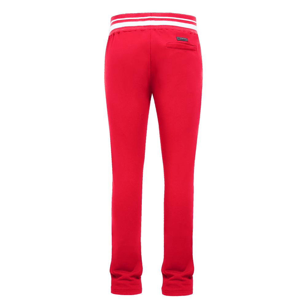 MLB TEXAS RANGERS SCRIPT TAIL MEN'S RIB FLEECE SWEATPANT (RED)