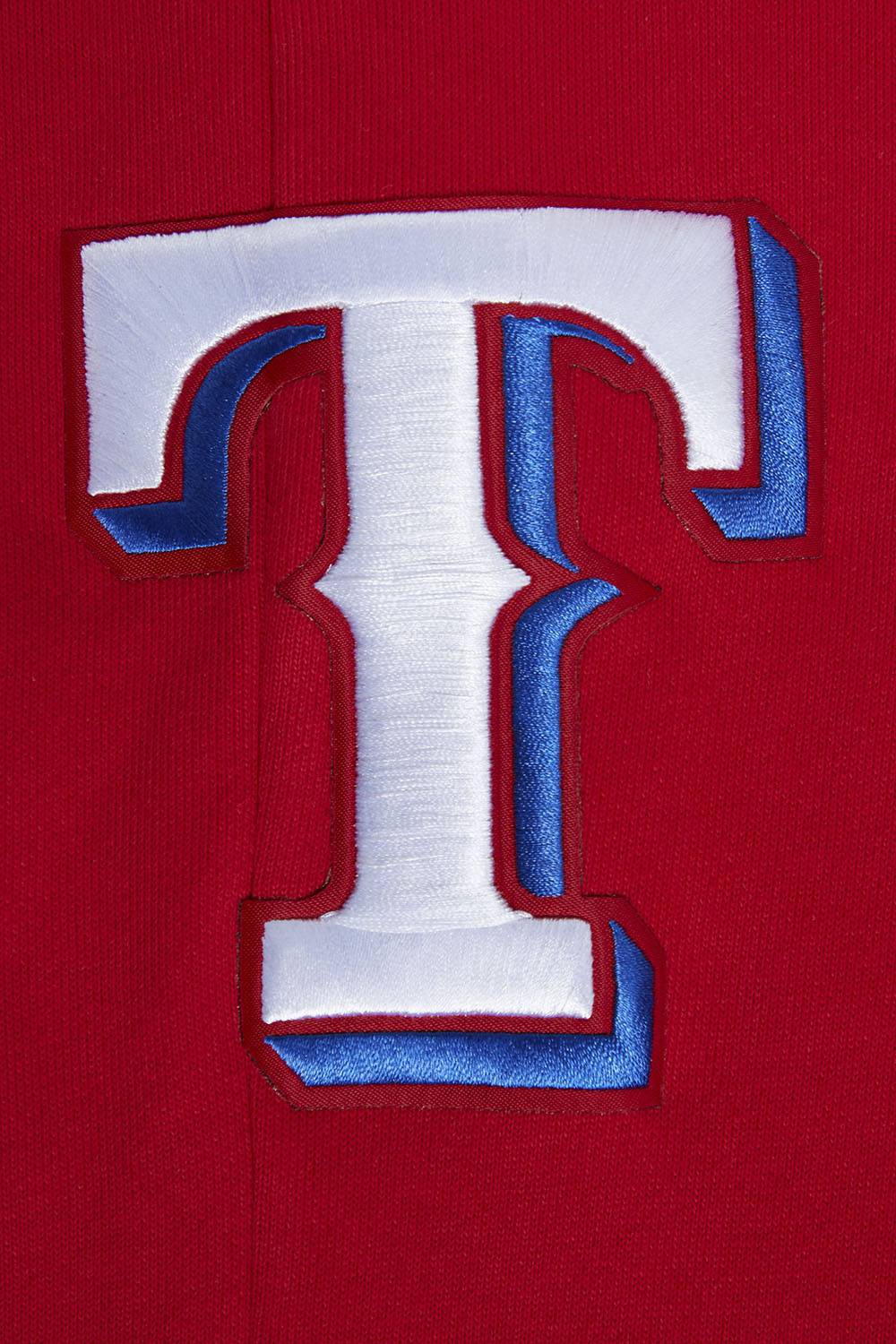 MLB TEXAS RANGERS SCRIPT TAIL MEN'S RIB FLEECE SWEATPANT (RED)
