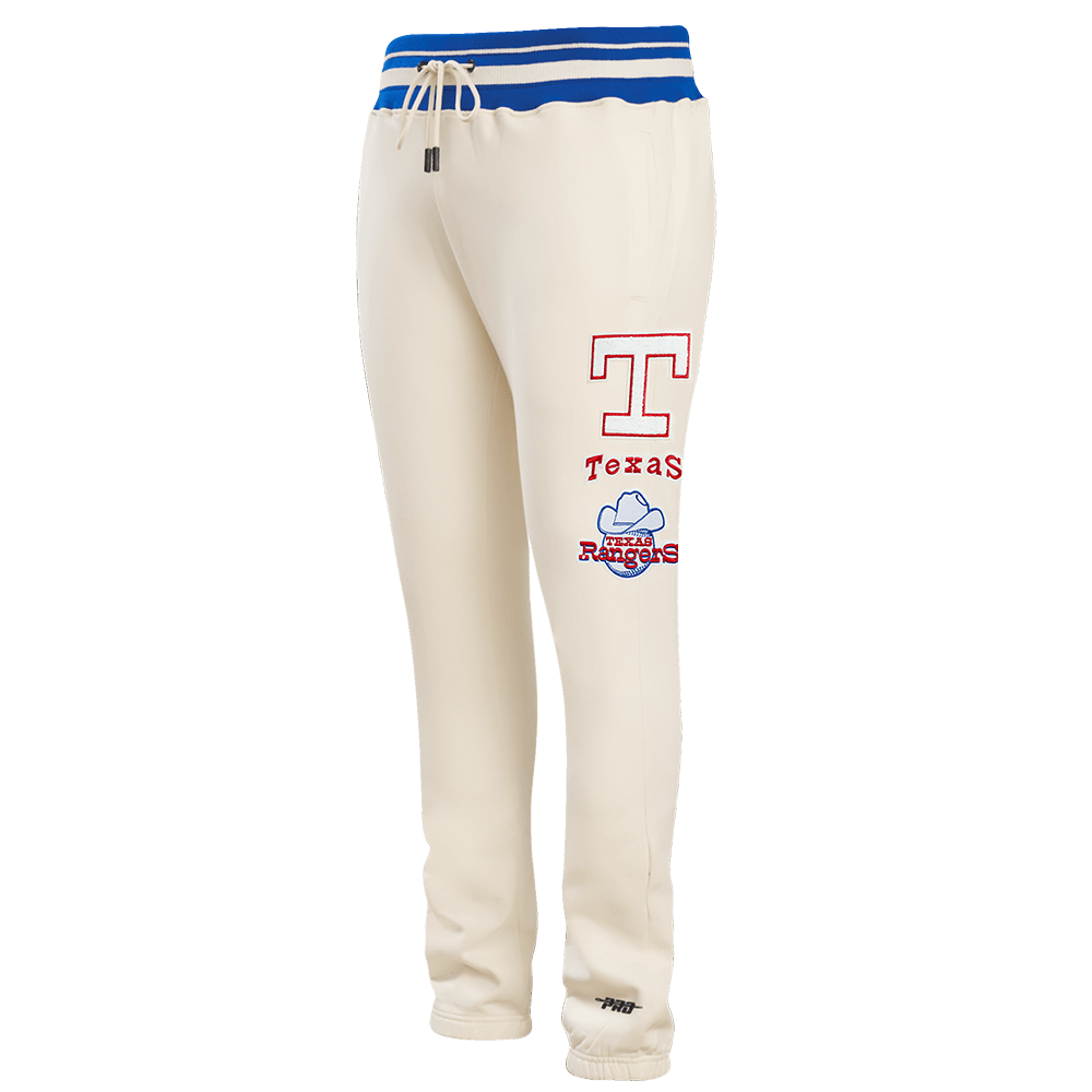 MLB TEXAS RANGERS RETRO CLASSIC MEN'S SWEATPANT (EGGSHELL/ROYAL BLUE)