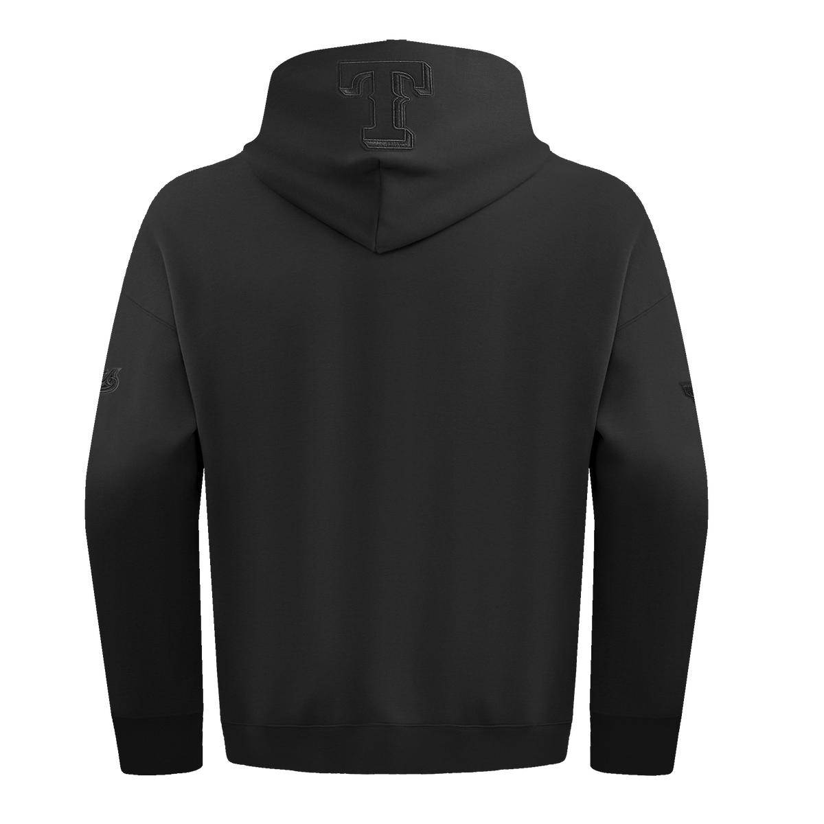 MLB TEXAS RANGERS NEUTRAL MEN'S DROP SHOULDER PULLOVER HOODIE (BLACK)