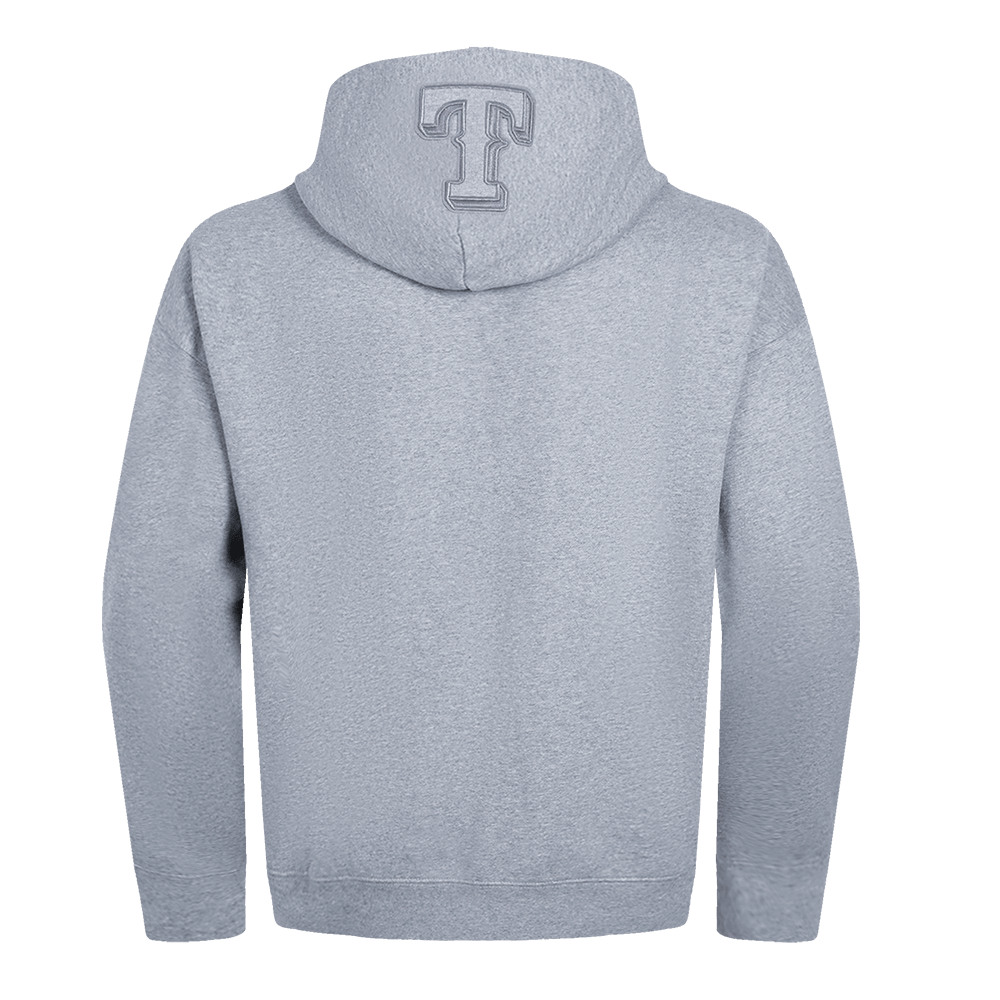 MLB TEXAS RANGERS NEUTRAL MEN'S DROP SHOULDER PULLOVER HOODIE (DARK HEATHER GRAY)