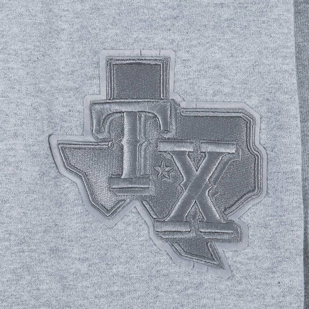 MLB TEXAS RANGERS NEUTRAL MEN'S DROP SHOULDER PULLOVER HOODIE (DARK HEATHER GRAY)