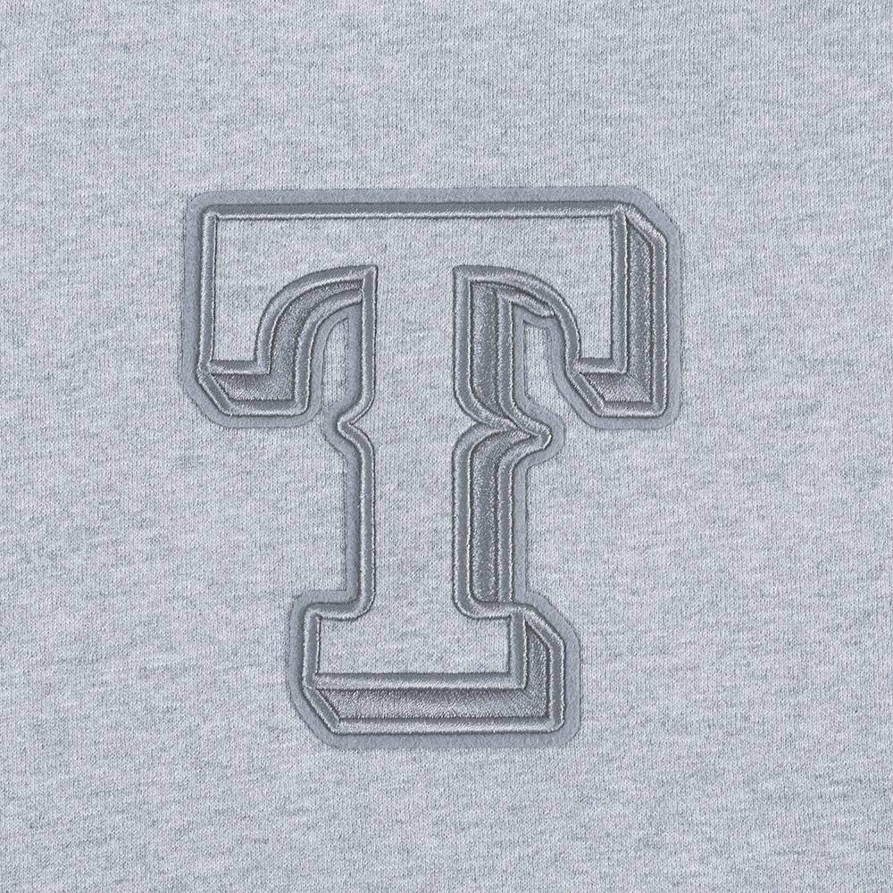 MLB TEXAS RANGERS NEUTRAL MEN'S DROP SHOULDER PULLOVER HOODIE (DARK HEATHER GRAY)