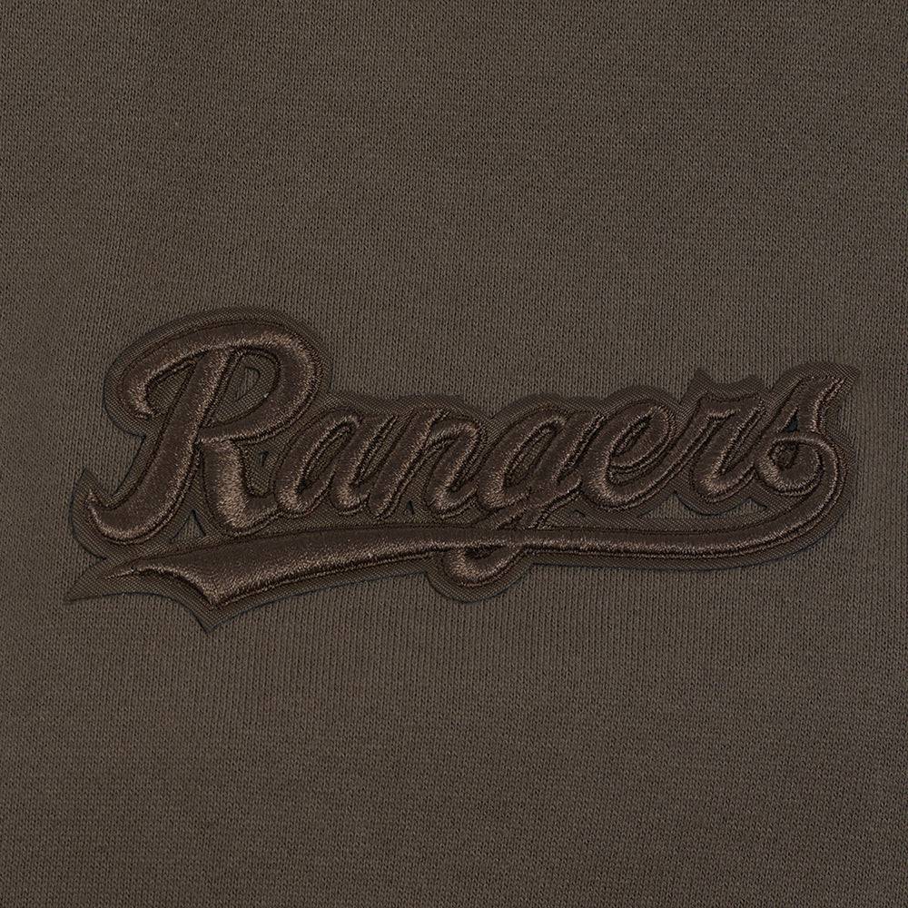 MLB TEXAS RANGERS NEUTRAL MEN'S DROP SHOULDER PULLOVER HOODIE (DARK TAUPE)