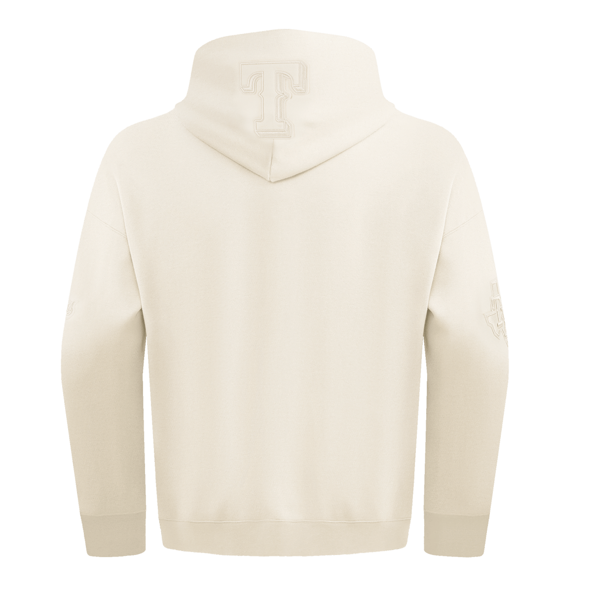 MLB TEXAS RANGERS NEUTRAL MEN'S DROP SHOULDER PULLOVER HOODIE (EGGSHELL)