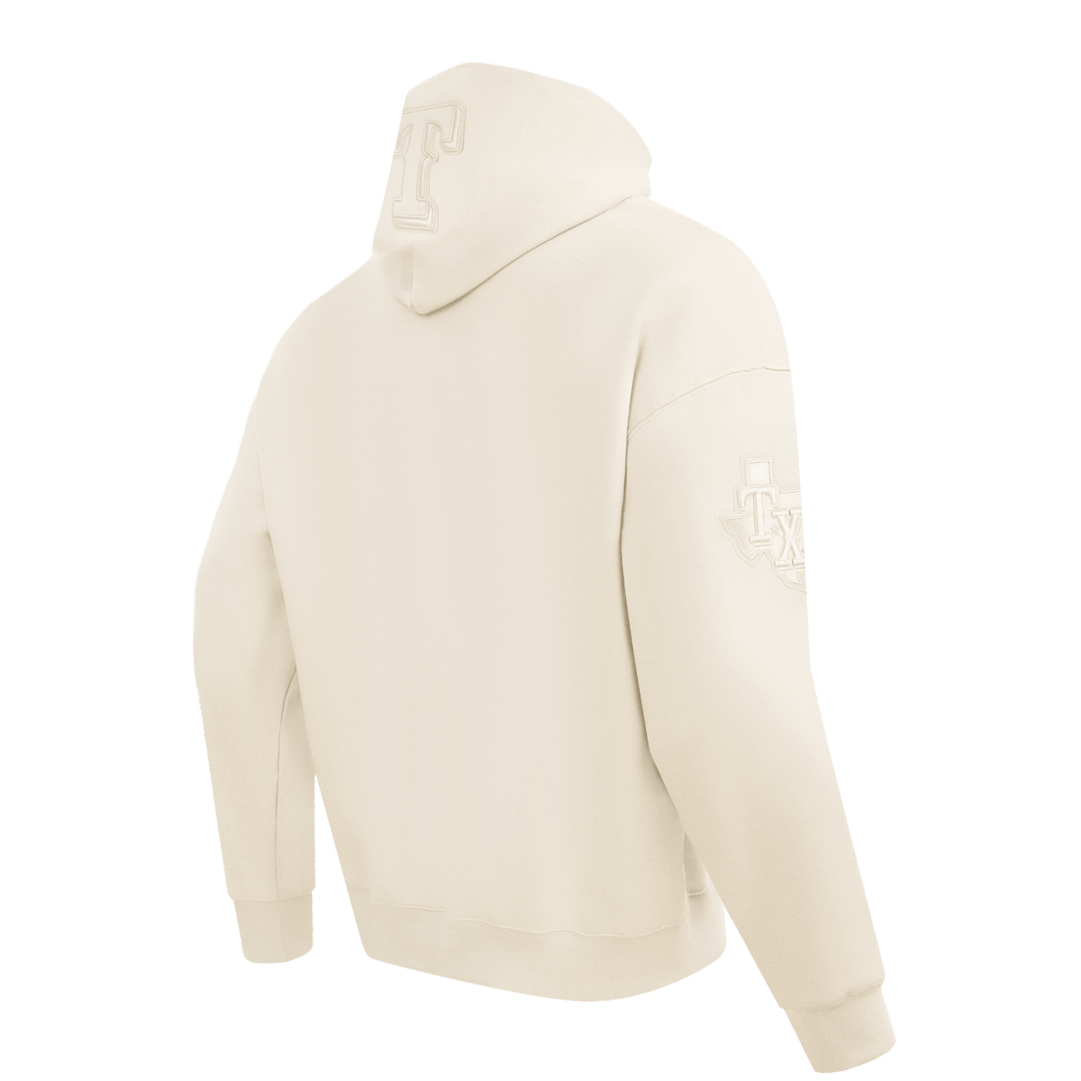 MLB TEXAS RANGERS NEUTRAL MEN'S DROP SHOULDER PULLOVER HOODIE (EGGSHELL)