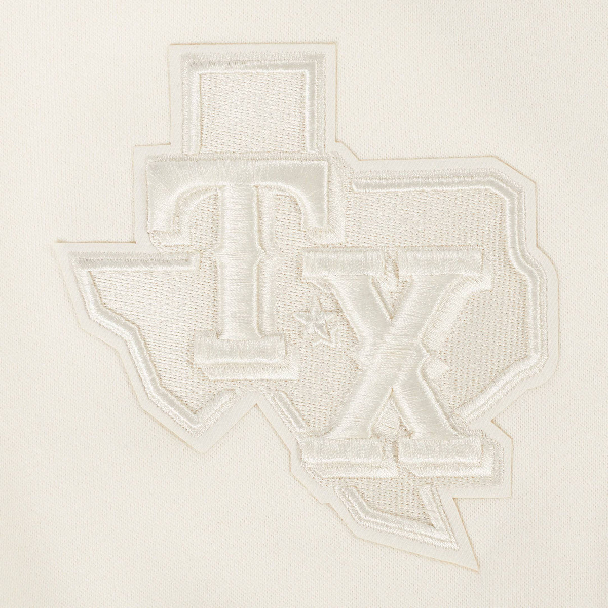 MLB TEXAS RANGERS NEUTRAL MEN'S DROP SHOULDER PULLOVER HOODIE (EGGSHELL)