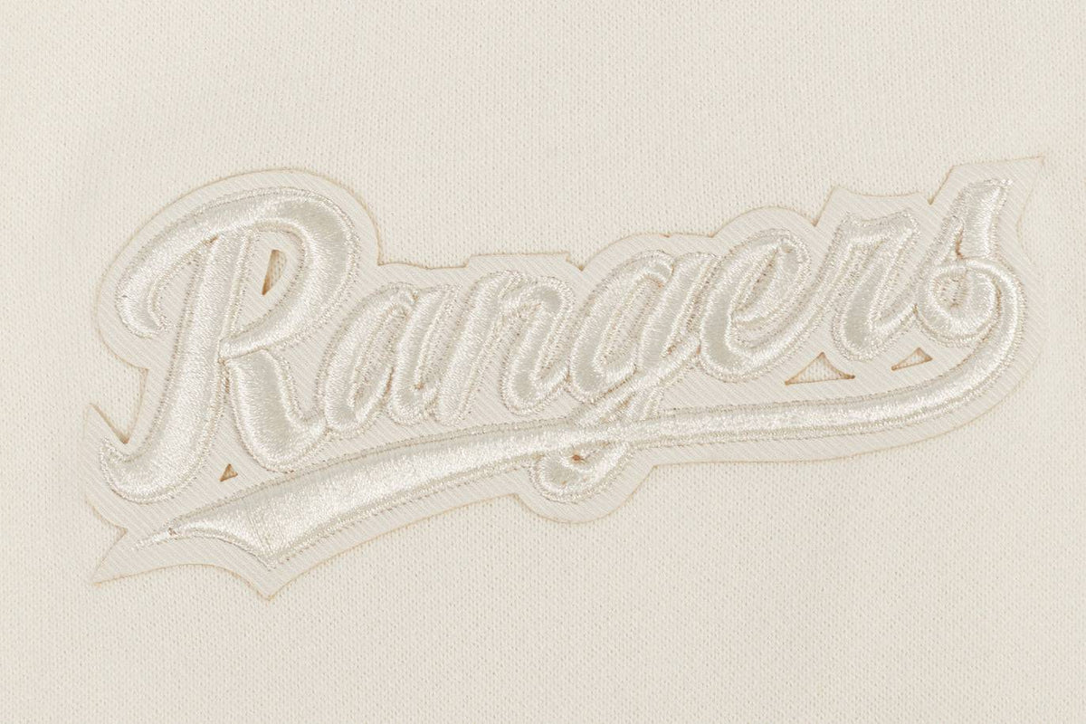 MLB TEXAS RANGERS NEUTRAL MEN'S DROP SHOULDER PULLOVER HOODIE (EGGSHELL)