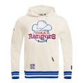 MLB TEXAS RANGERS RETRO CLASSIC MEN'S PULLOVER HOODIE (EGGSHELL/ROYAL BLUE)