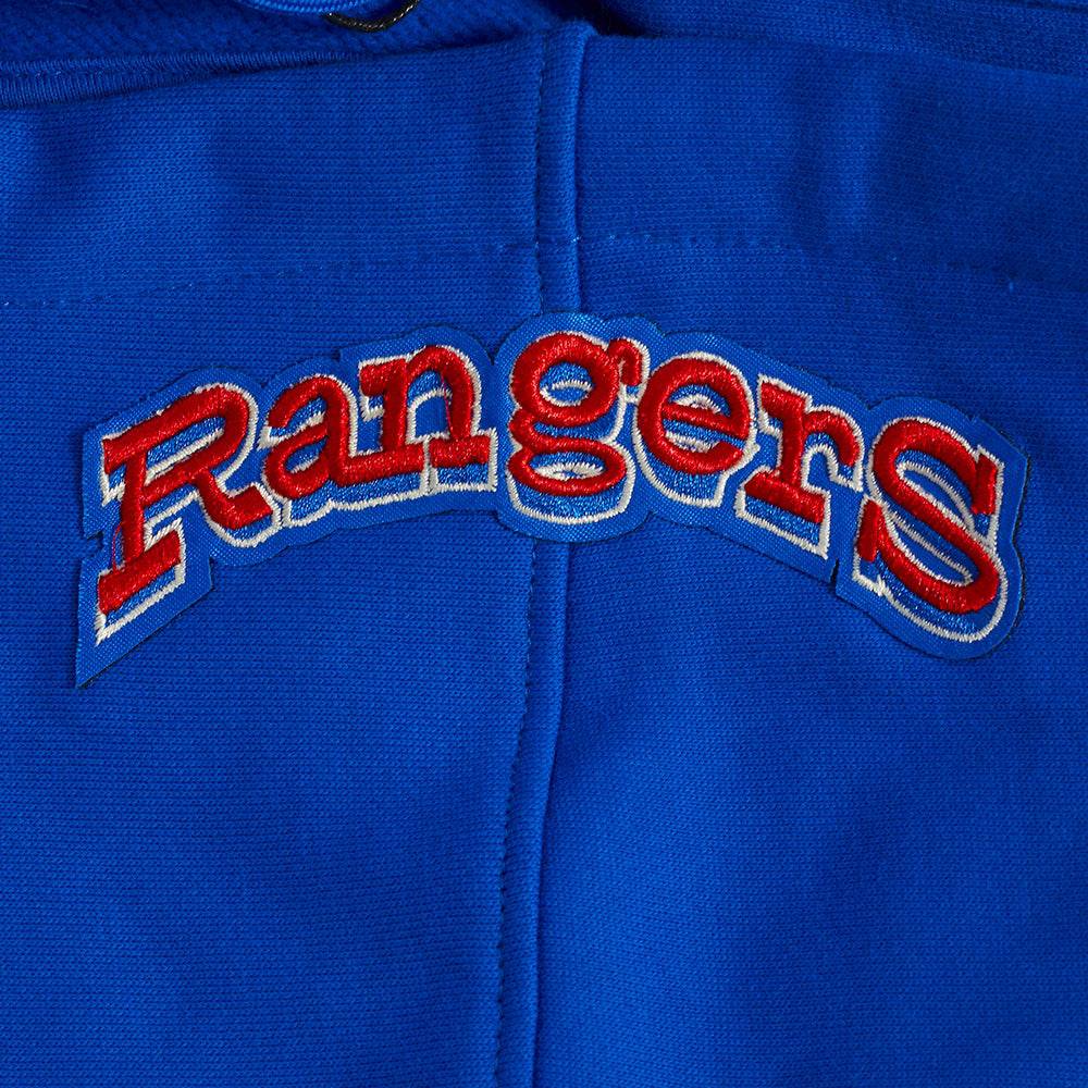 MLB TEXAS RANGERS RETRO CLASSIC MEN'S PULLOVER HOODIE (ROYAL BLUE/RED)