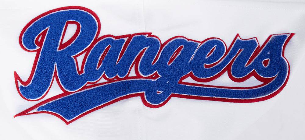 MLB TEXAS RANGERS SUDADERA CON CAPUCHA DE HOMBRE CON CREMALLERA COMPLETA Y CHENILLA CLÁSICA (BLANCA)