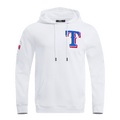 MLB TEXAS RANGERS CLASSIC CHENILLE MEN'S PULLOVER HOODIE (WHITE)