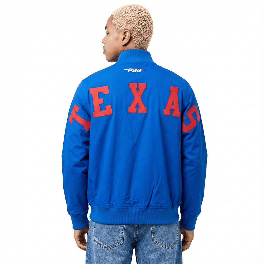 CHAQUETA DE SARTÁN PARA HOMBRE MLB TEXAS RANGERS WINGSPAN (AZUL REAL)